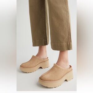 UGG Beige Suede Women's Clogs